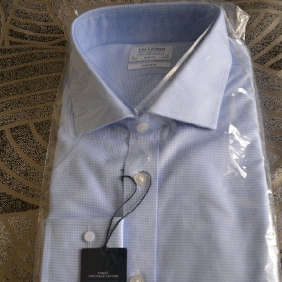 TM Lewin Cutaway Collar Shirts 19 38 New - Picture 2 of 9